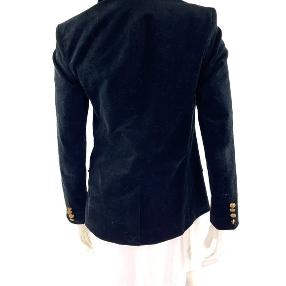 Lauren by Ralph Lauren Black Patch Bullion Crown Crest Corduroy Blazer Jacket 4 - Picture 3 of 8